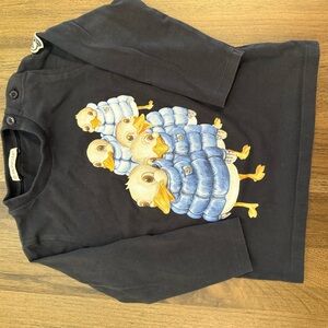 Moncler Black Long Sleeve Tee
